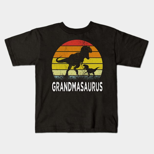 grandmasaurus Kids T-Shirt by Leosit